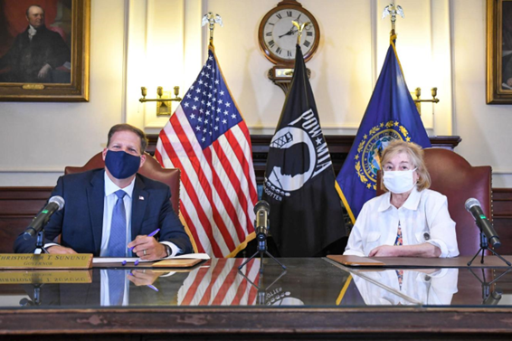 Kati Preston with Governor Chris Sununu